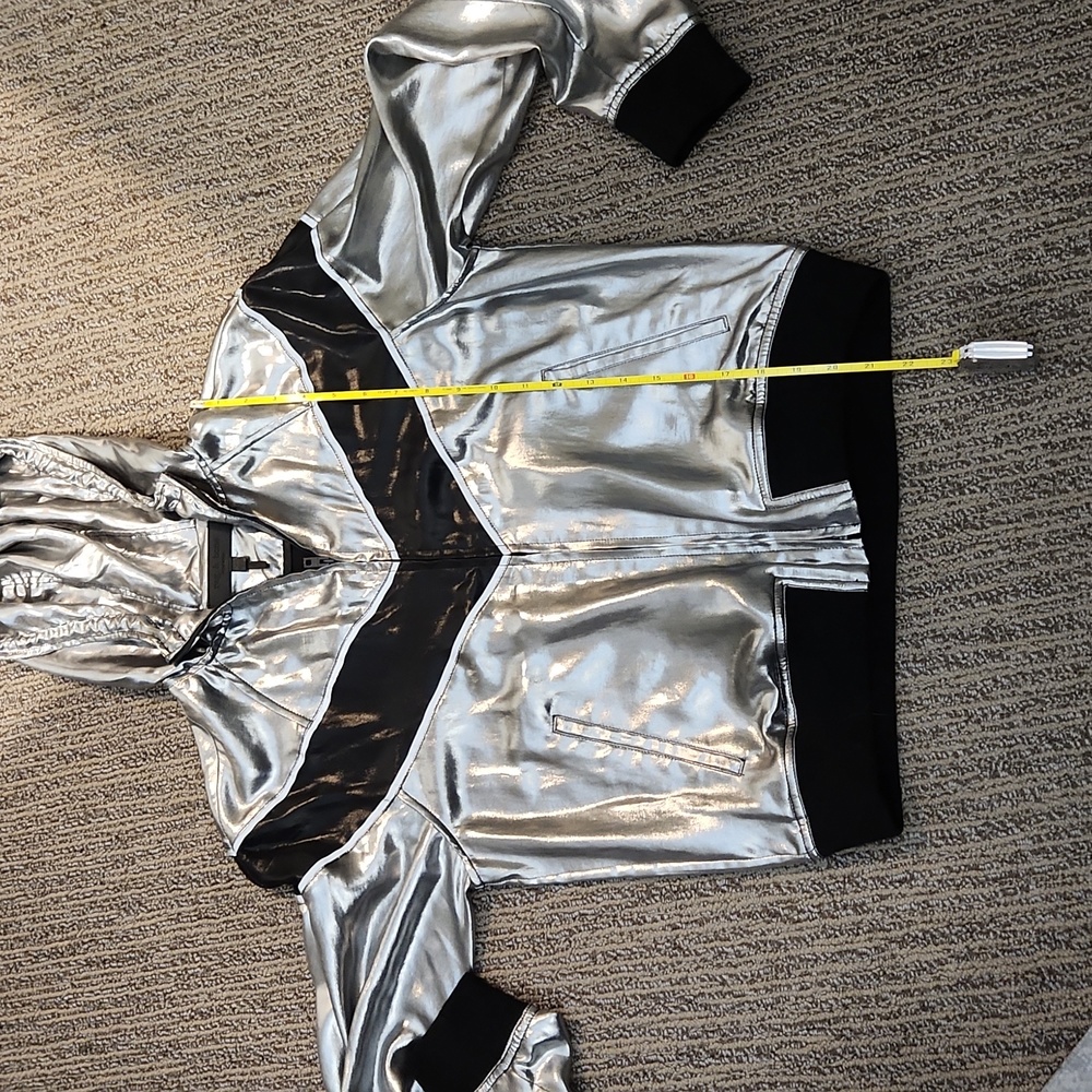 Rag & Bone Sloane Metallic Hooded Track Jacket Size XS - Picture 11 of 15